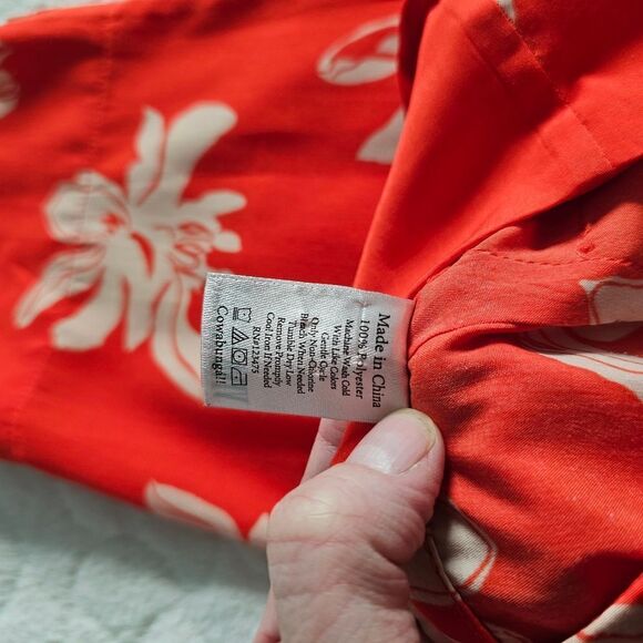 Viva Vena orange orchid pants floral pleated tie waist 2 26 - Picture 4 of 8